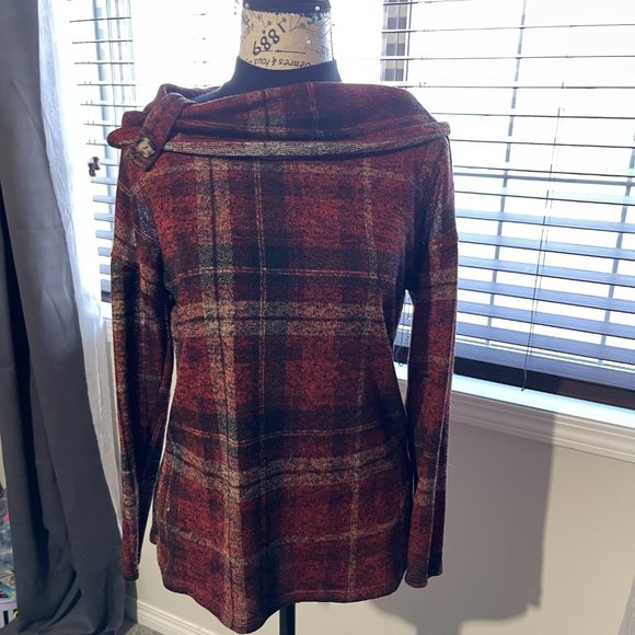 PLAID BLOUSE SIZE SMALL - Picture 5 of 8